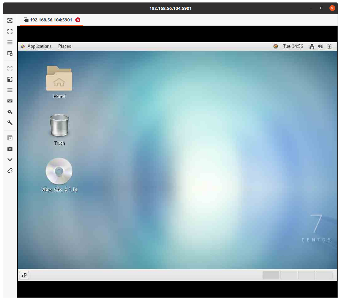 Connecting to Centos with VNC image from www.aredel.com