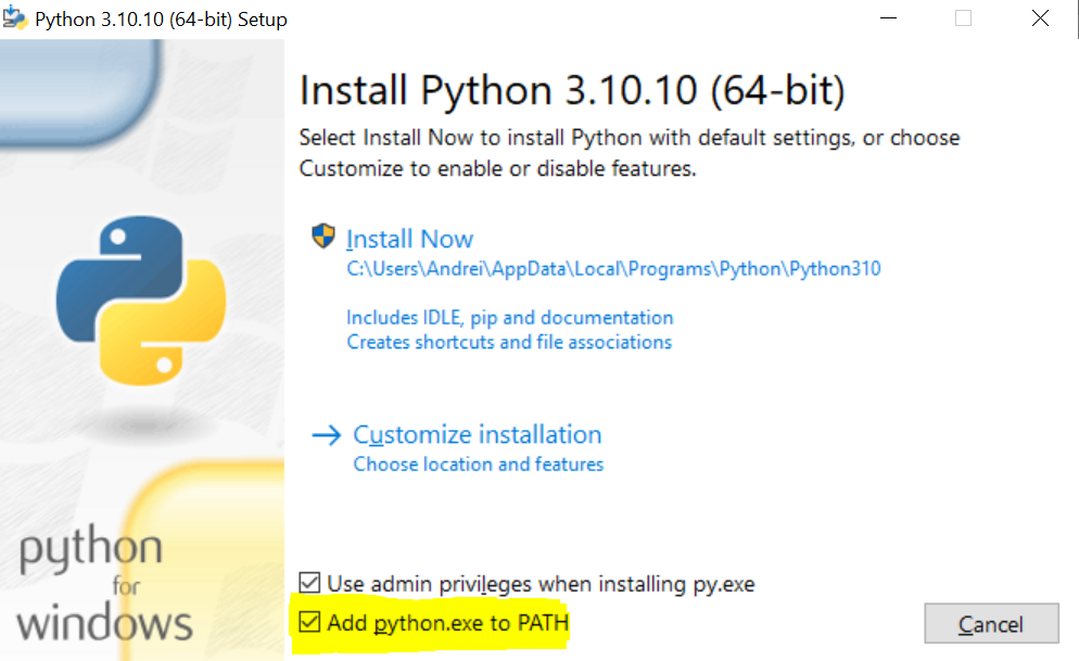 Установка Python в Windows изображение с сайта www.aredel.com