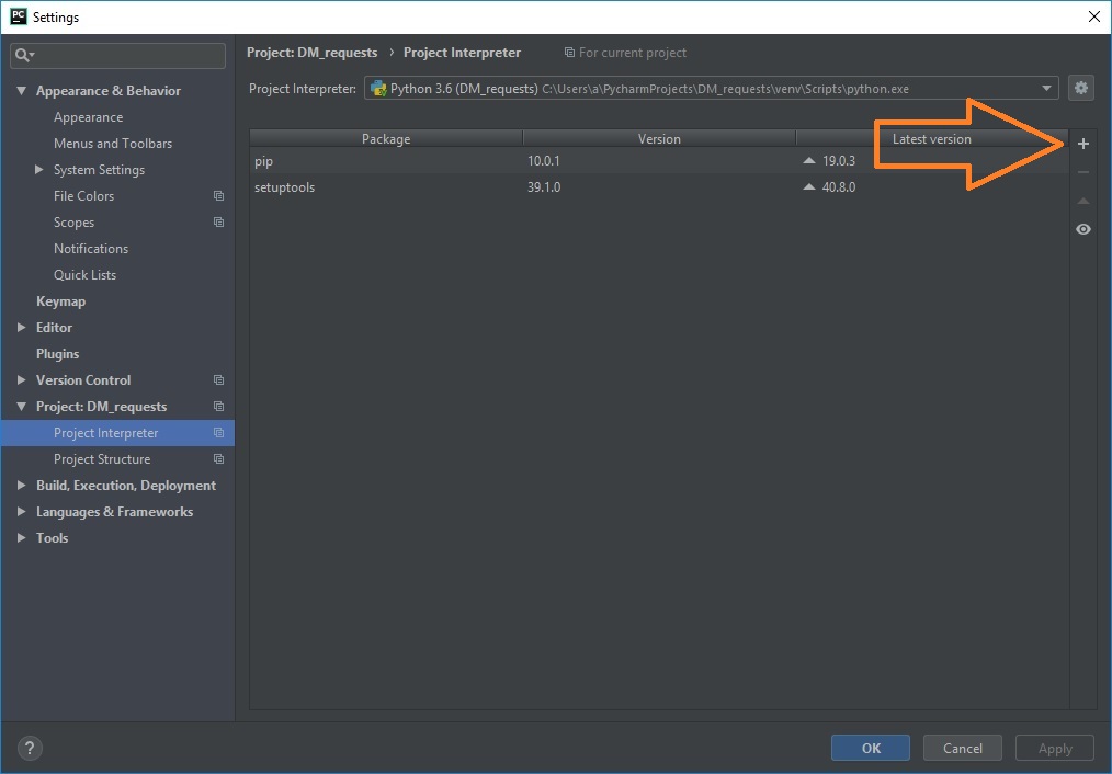 Installing the requests module in PyCharm .image from https://www.aredel.com website