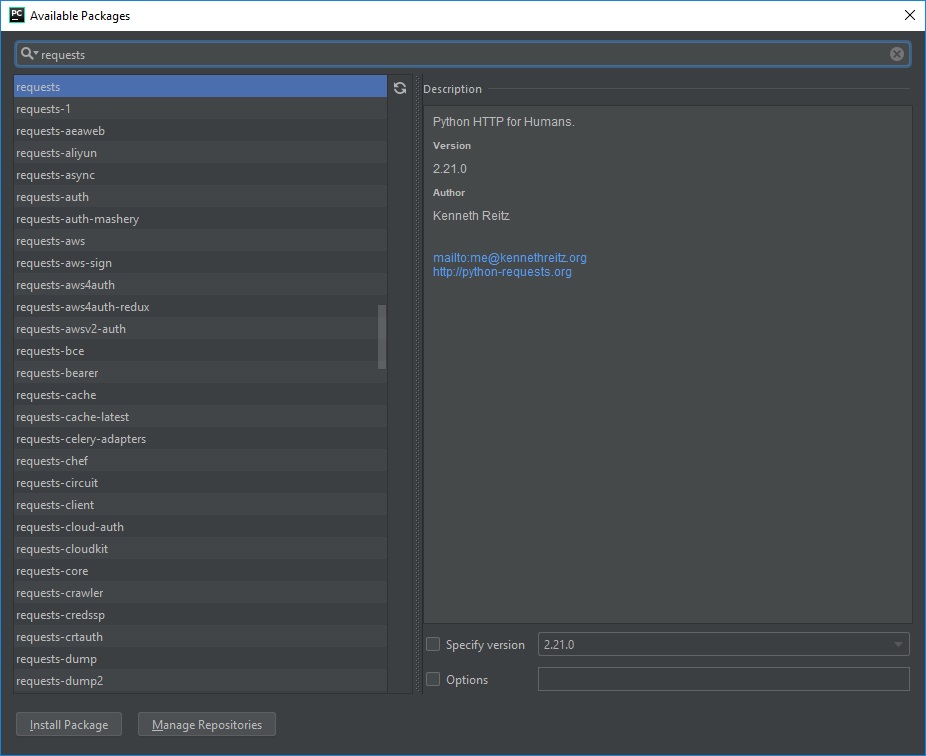 Installing the requests module in PyCharm .image from https://www.aredel.com website