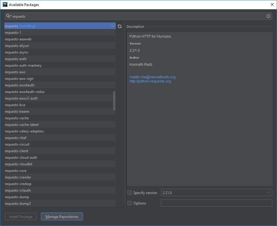 Installing the requests module in PyCharm .image from https://www.aredel.com website