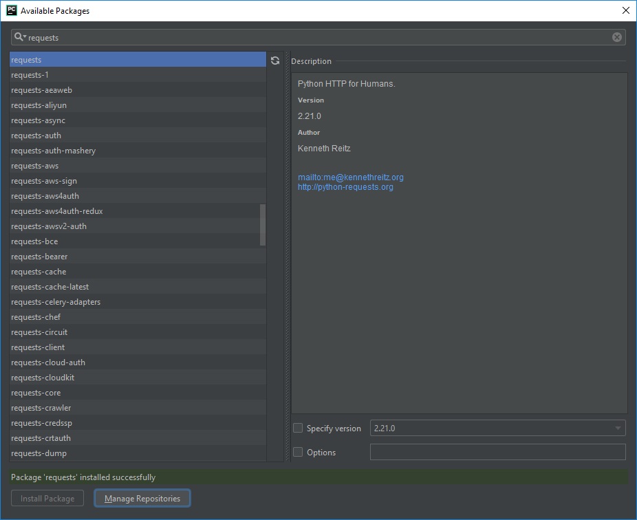Installing the requests module in PyCharm .image from https://www.aredel.com website
