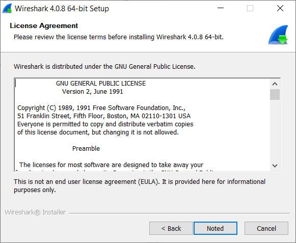 Установка WireShark изображение с сайта www.aredel.com