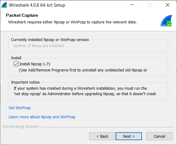 Установка WireShark изображение с сайта www.aredel.com