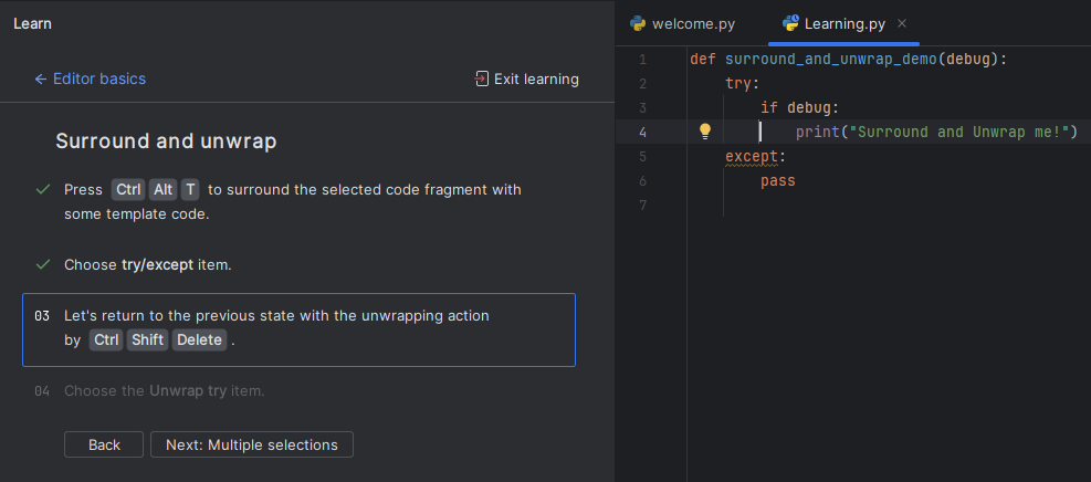 обернуть код в PyCharm изображение с сайта www.devhops.ru